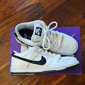 Nike SB Dunk Low Pro White - Black